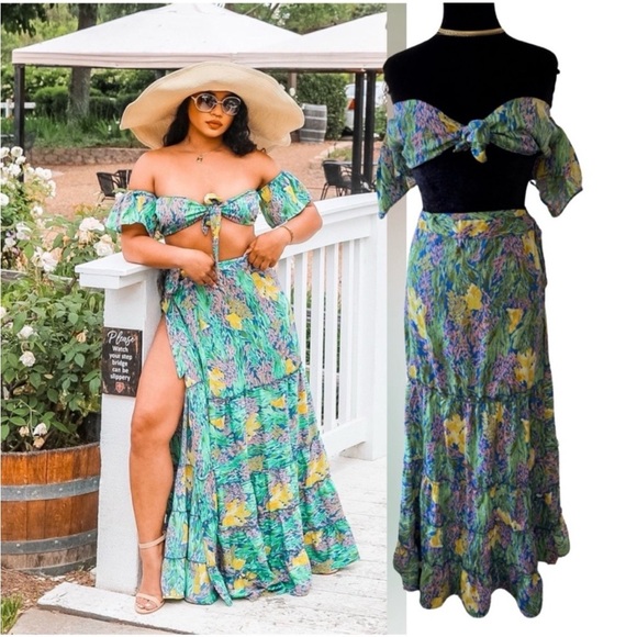 Floral Maxi Skirt Set - Picture 2 of 6